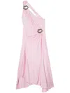 Sonia Rykiel Lips-motif Asymmetric Midi Dress In Pink