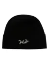 Sonia Rykiel Logo-embroidered Cashmere Beanie In Black