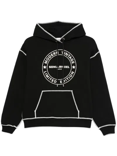 Sonia Rykiel Logo-print Hoodie In Black