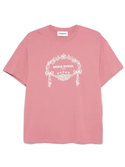 Sonia Rykiel Logo-print T-shirt In Pink