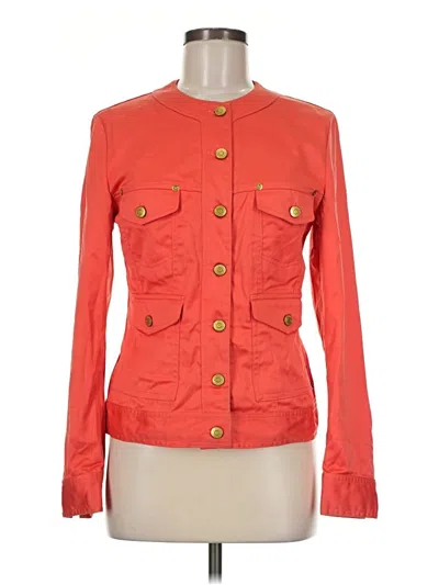 Pre-owned Sonia Rykiel Long Sleeve Top Orange Square Neckline Tops