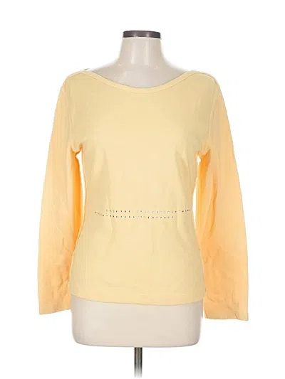 Pre-owned Sonia Rykiel Long Sleeve Top Yellow Boatneck Tops