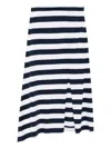 Sonia Rykiel Gestreifter Maxirock In Weiss
