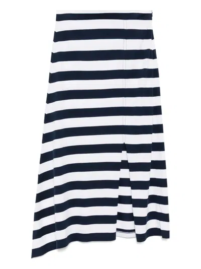 Sonia Rykiel Gestreifter Maxirock In Weiss