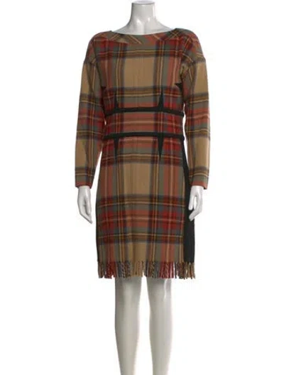 Pre-owned Sonia Rykiel Merino Wool Knee-length Dress In Neutral