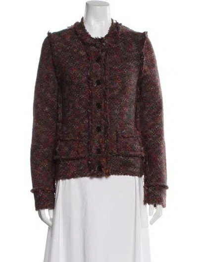 Pre-owned Sonia Rykiel Merino Wool Printed Jacket In Multi