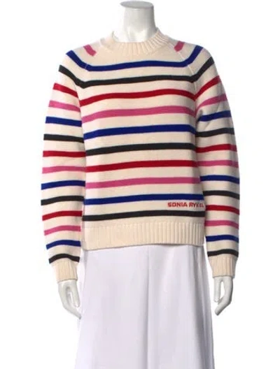 Pre-owned Sonia Rykiel Merino Wool Striped Sweater In Multicolor