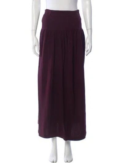 Pre-owned Sonia Rykiel Midi Length Skirt In Burgundy