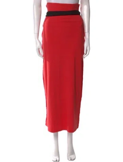 Pre-owned Sonia Rykiel Midi Length Skirt In Red
