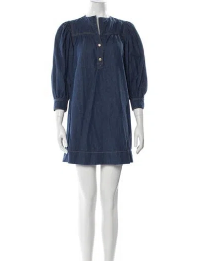 Pre-owned Sonia Rykiel Mini Dress In Blue