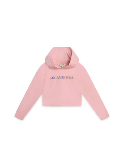 Sonia Rykiel Mini Hoodie Sweatshirt For Girls In Pink