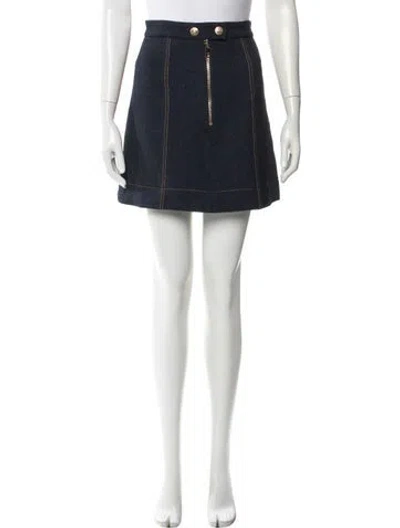 Pre-owned Sonia Rykiel Mini Skirt In Blue