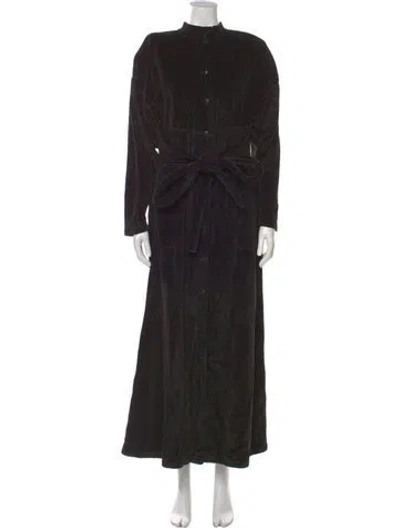 Pre-owned Sonia Rykiel Mock Neck Long Dress In Black