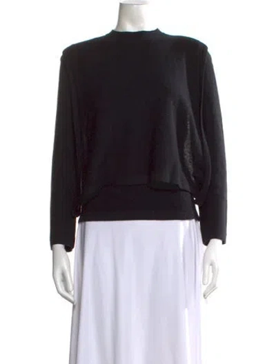 Pre-owned Sonia Rykiel Mock Neck Sweater In Black