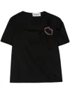 Sonia Rykiel Mouth-detail Jersey T-shirt In Black