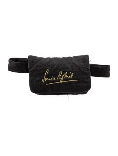 Pre-owned Sonia Rykiel Nylon Belt Bag In Black