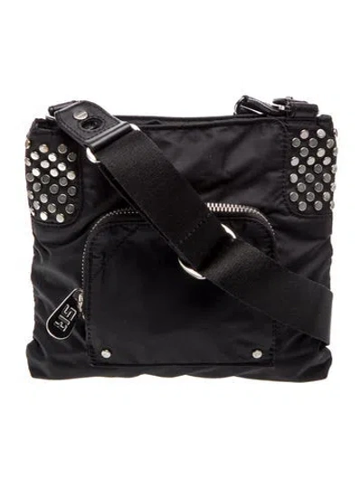 Pre-owned Sonia Rykiel Nylon Crossbody Bag In Black