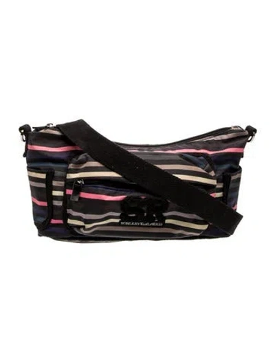 Pre-owned Sonia Rykiel Nylon Crossbody Bag In Black