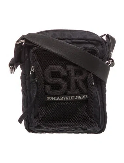 Pre-owned Sonia Rykiel Nylon Crossbody Bag In Black