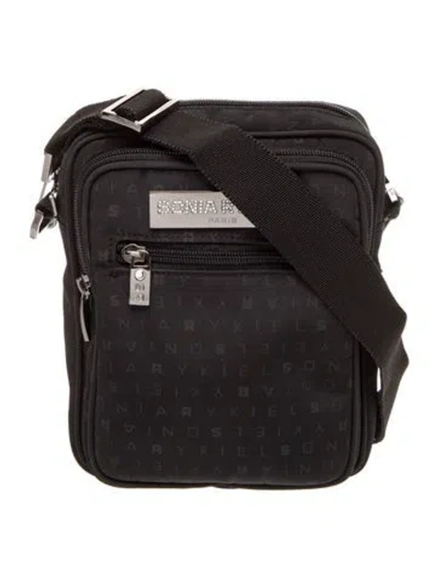 Pre-owned Sonia Rykiel Nylon Messenger Bag In Black