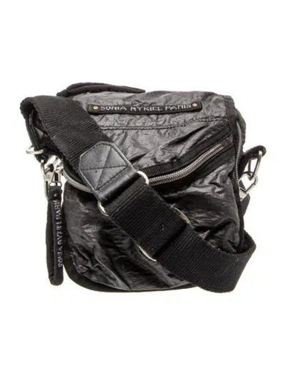 Pre-owned Sonia Rykiel Nylon Messenger Bag In Black