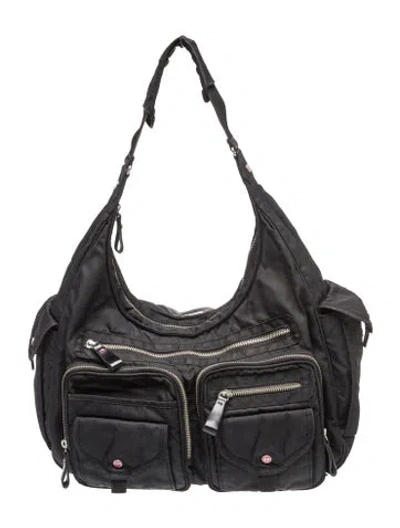 Pre-owned Sonia Rykiel Nylon Shoulder Bag In Black