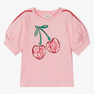 Sonia Rykiel Paris Teen Girls Pink Organic Cotton T-shirt