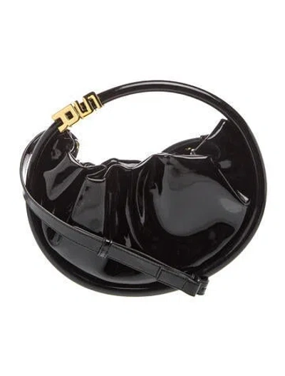 Pre-owned Sonia Rykiel Patent Leather Crossbody Bag In Black