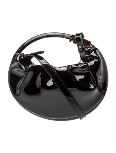 Pre-owned Sonia Rykiel Patent Leather Crossbody Bag In Black