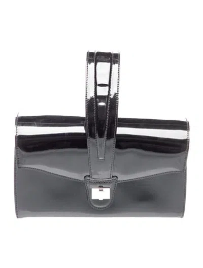 Pre-owned Sonia Rykiel Patent Leather Top Handle Bag In Gray