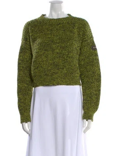 Pre-owned Sonia Rykiel Patterned Crew Neck Sweater In Green