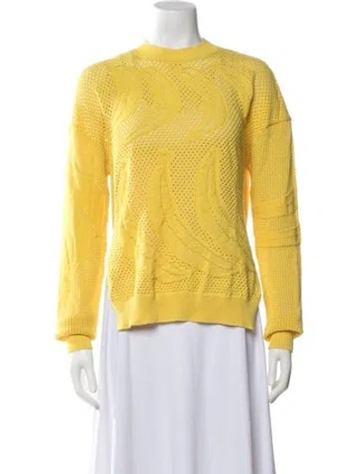 Pre-owned Sonia Rykiel Patterned Crew Neck Sweater W/ Tags In Yellow
