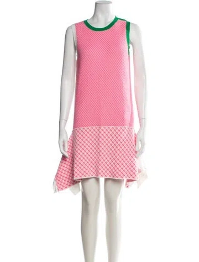 Pre-owned Sonia Rykiel Patterned Mini Dress In Pink