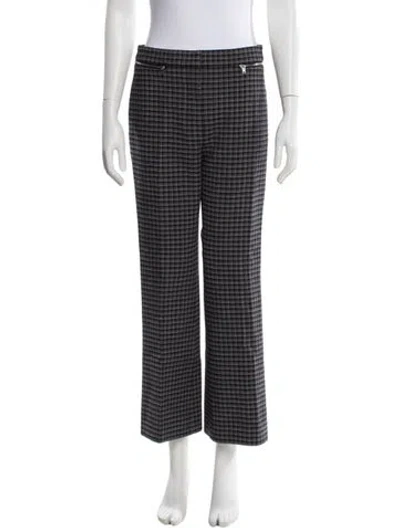 Pre-owned Sonia Rykiel Plaid Print Wide Leg Pants In Blue