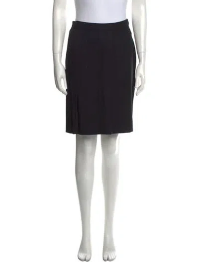 Pre-owned Sonia Rykiel Pleated Accents Knee-length Skirt In Black