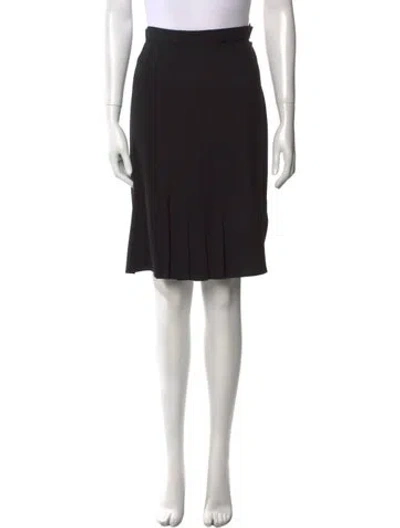 Pre-owned Sonia Rykiel Pleated Accents Knee-length Skirt In Black