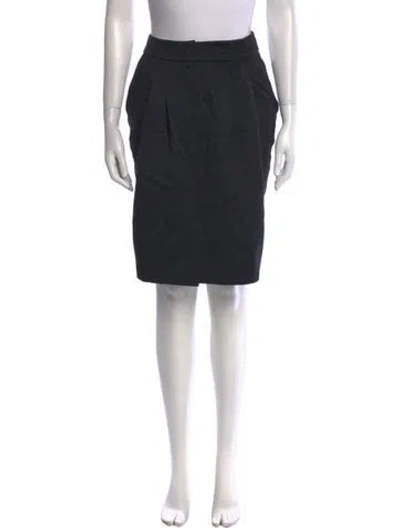 Pre-owned Sonia Rykiel Pleated Accents Midi Length Skirt In Black
