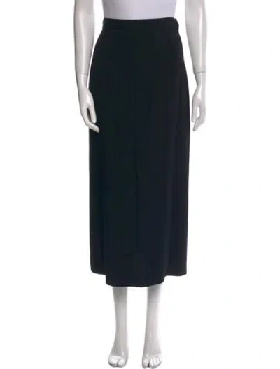 Pre-owned Sonia Rykiel Pleated Accents Midi Length Skirt In Black