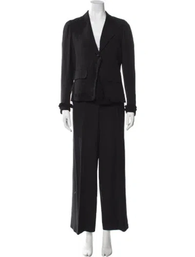 Pre-owned Sonia Rykiel Pleated Accents Pantsuit In Black