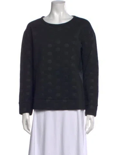 Pre-owned Sonia Rykiel Polka Dot Print Crew Neck Sweatshirt In Black