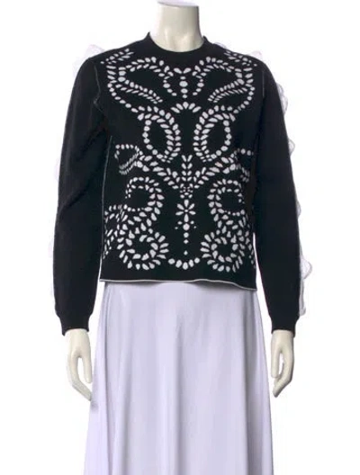 Pre-owned Sonia Rykiel Printed Crew Neck Sweater In Black