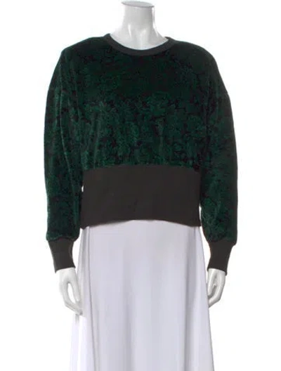 Pre-owned Sonia Rykiel Printed Crew Neck Sweater In Green