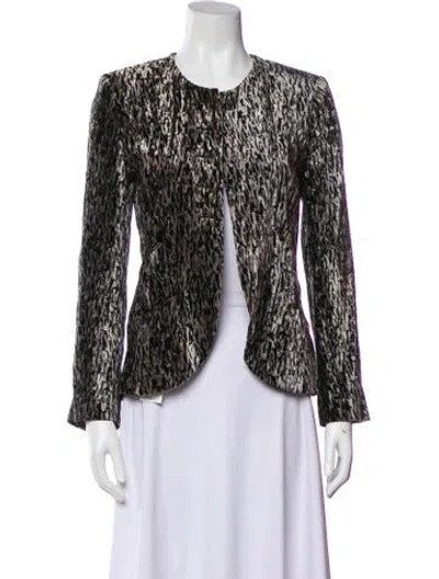 Pre-owned Sonia Rykiel Printed Jacket In Black