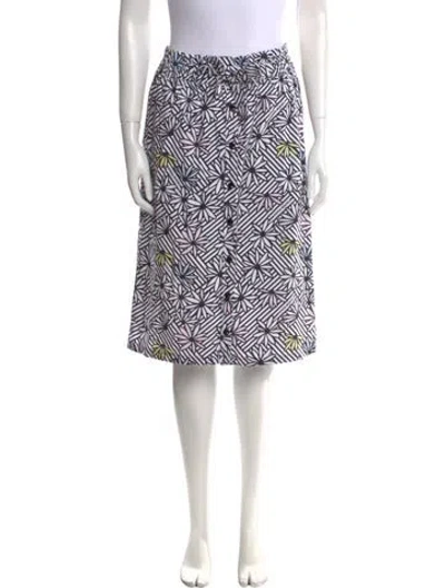 Pre-owned Sonia Rykiel Printed Knee-length Skirt In White