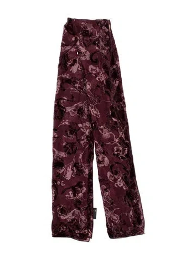 Pre-owned Sonia Rykiel Printed Scarf In Burgundy