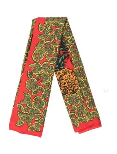 Pre-owned Sonia Rykiel Printed Scarf In Red