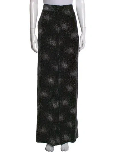 Pre-owned Sonia Rykiel Printed Wide Leg Pants In Black