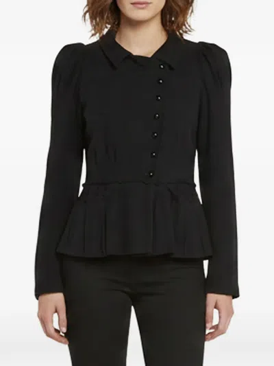 Pre-owned Sonia Rykiel Puff-sleeve Fitted Jacket In Black