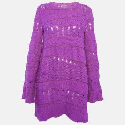 Sonia Rykiel Purple Open Knit Sweater