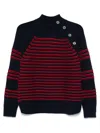 SONIA RYKIEL RAISED-KNIT STRIPED SWEATER